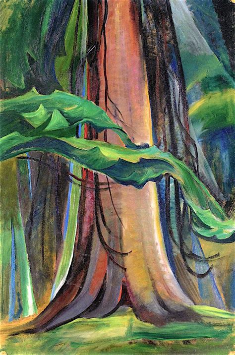 Red Tree Painting Emily Carr Oil Paintings