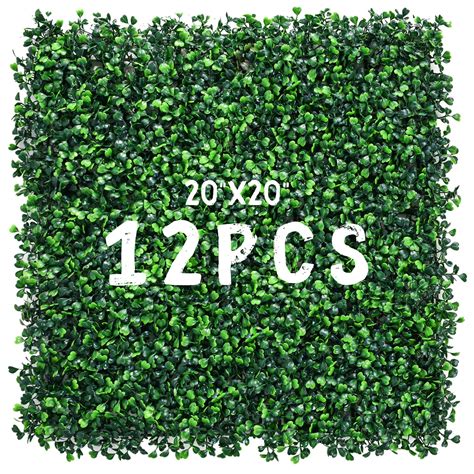 Buy Decwin 12 Pieces 20 X 20 Artificial Hedges Boxwood Panels Faux