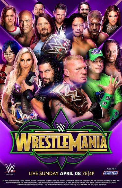 Wrestle Mania 2018 | Wwe wrestlemania 34, Wrestlemania, Wwe events