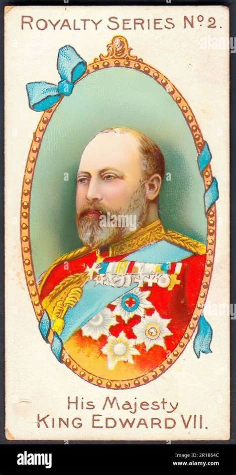 King Edward VII Vintage Cigarette Card 04 Stock Photo Alamy