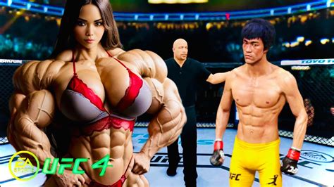 PS5 Bruce Lee Vs Muscular Giant Power Girl EA Sport UFC 4 YouTube