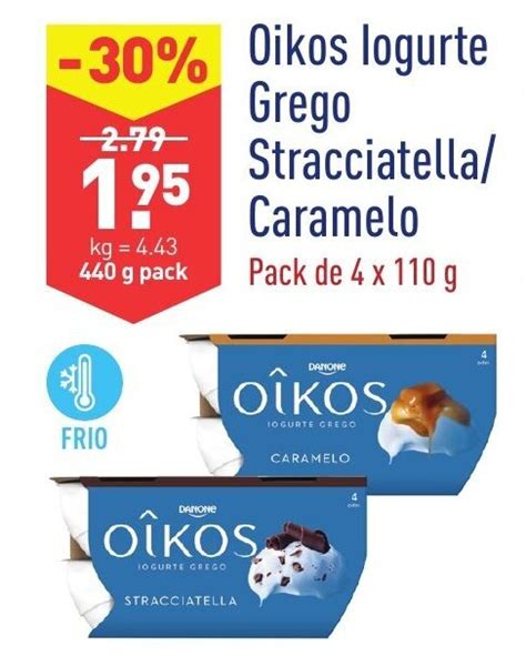 Promo O Oikos Iogurte Grego Stracciatella Caramelo X G Em Aldi