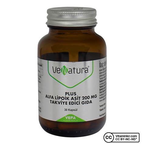 Venatura Plus Alfa Lipoik Asit Mg Kaps L Vitaminler