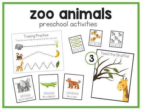 Zoo Animals Preschool Activities - Etsy