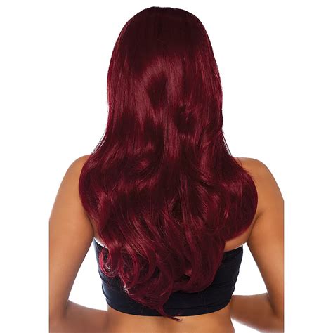 Long Wavy Burgundy Wig Party City