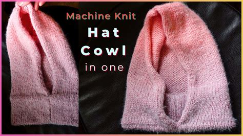 Machine Knit A Hat Cowl Combo Using Only Stockinette Stitch On The