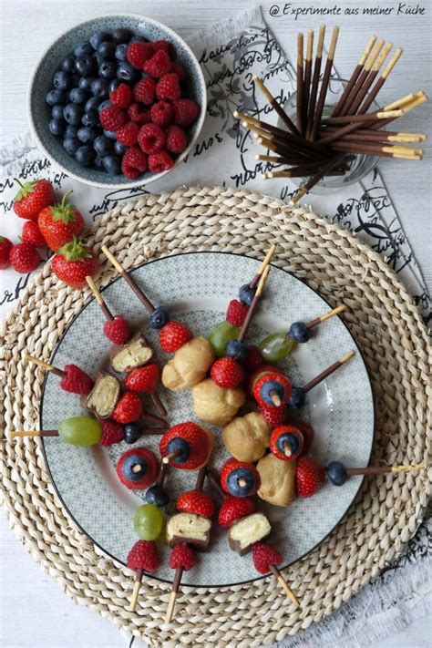 Obstspieße mit Mikado Experimente aus meiner Küche