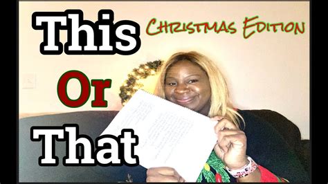 Vlogmas Day 2 This Or That Christmas Edition Youtube