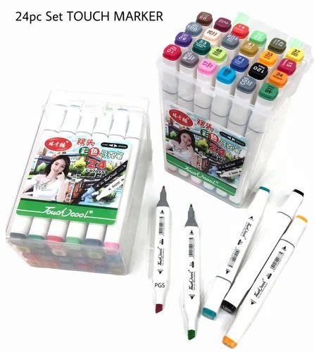24 PC DUAL TIP TOUCH MARKER at ₹ 216/box | School Stationery in Mumbai ...