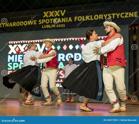 Dansers Of Polish Folk Song And Dance Ensemble Istebna On The Stage ...