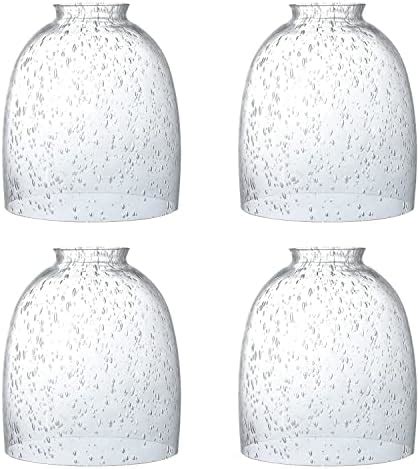 Seeded Bubble Glass Lamp Shade Ledupdates Pack Oversize Clear Globe