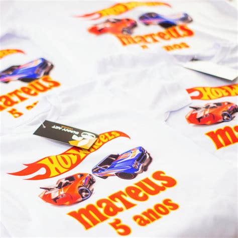 Kit Camisetas Fam Lia Anivers Rio Hot Wheels Carrinho Elo