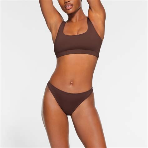 Skims Swim Skims Swim Mid Coverage Bikini Bottom Cocoa S M Poshmark