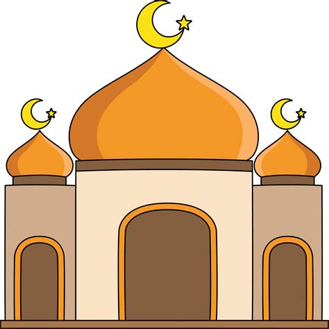 Mosque Cartoon Colored Clipart Illustration 21964513 Vector Art at Vecteezy