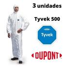 Macacão Tyvek 500 Tnt Impermeável Químico Epi 3 Unidades Frete grátis