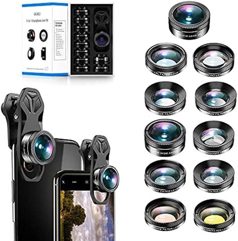 11 In 1 Universal Clip On Handy Kameraobjektiv Kit 205 Fisheye 140