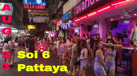 Pattaya Soi 6 To Beach Road Night Street Walk View Thailand YouTube