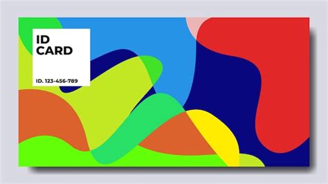 Premium Vector Abstract Colorful Id Card Design