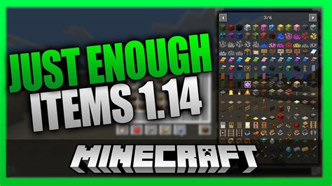 Minecraft Descargar E Instalar Just Enough Items Mod JEI 1 14 2 1 14