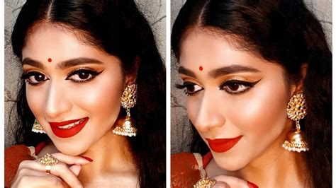 Durga Puja Special Makeup Tutorial 2020 Traditional Bengali Makeup