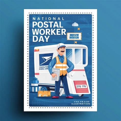 National Postal Worker Day Illustration Premium Ai Generated Image