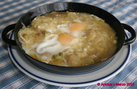 La cocina de cada día 716º Menú Huevos escalfados sobre patatas en