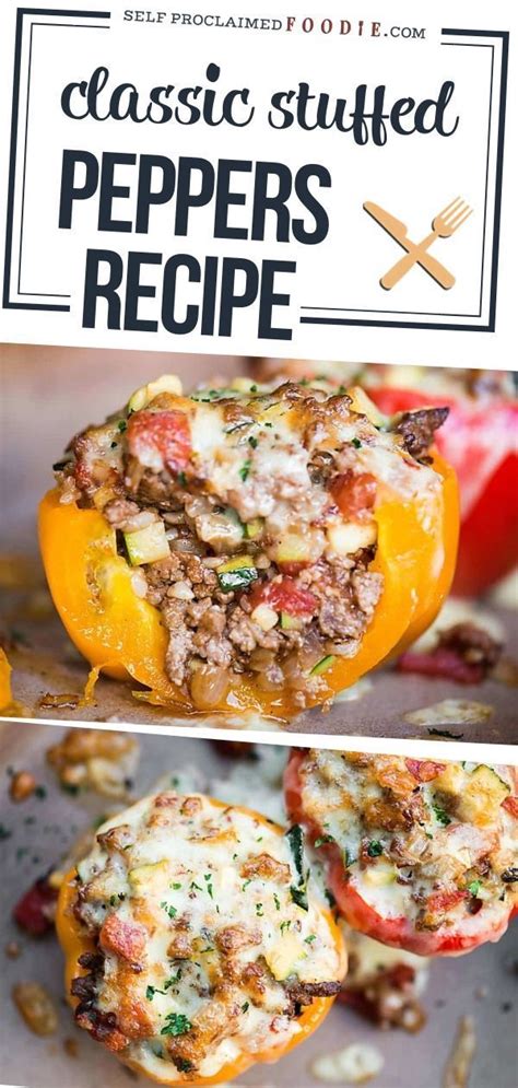 Classic Stuffed Peppers Recipe Video Self Proclaimed Foodie Classic Stuffed Peppers Recipe