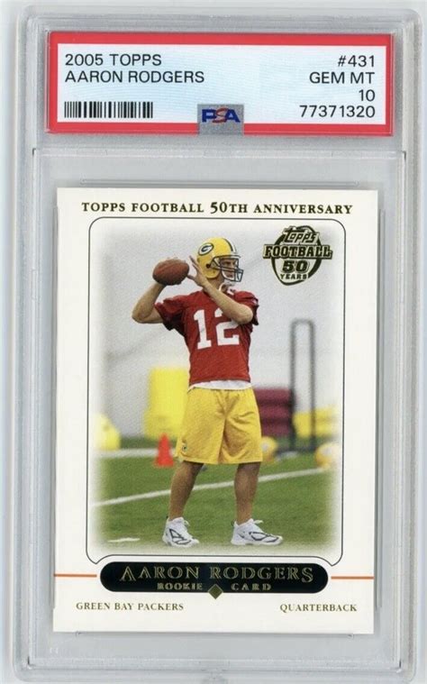 2005 Topps 50th Anniversary Aaron Rodgers Rookie PSA 10 431 EBay