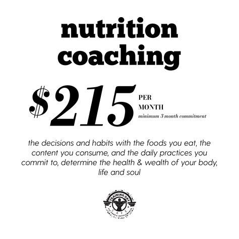 Nutrition Coaching - 3 Month Package - Training Day Cafe
