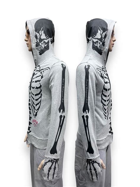 Skulls 💀CBGB HOME OF UNDERGROUND ROCK Skeleton Skull Zipper Hoodie