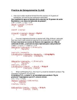 Stoichiometry Practice Esl Version Spanish By Schrim S Chem Tpt