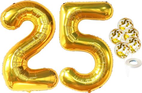 Katchon Gold 25 Balloon Numbers 40 Inch 25th Birthday