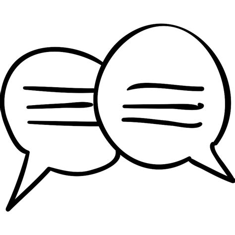 Chatting Speech Bubbles Hand Drawn Bubbles Couple Vector Svg Icon Svg