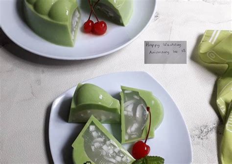 Resep Puding Pandan Kelapa Muda Oleh Mama Fathan Cookpad