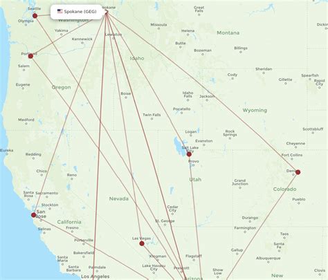 All Flight Routes From Spokane To Tucson Geg To Tus Flight Routes