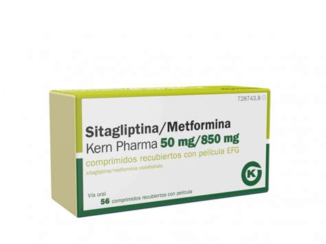 Sitagliptinametformina Kern Pharma 50 Mg850 Mg Comprimidos