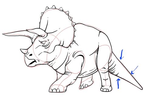 Cara Menggambar Dinosaurus (Triceratops) - DIGIBLON