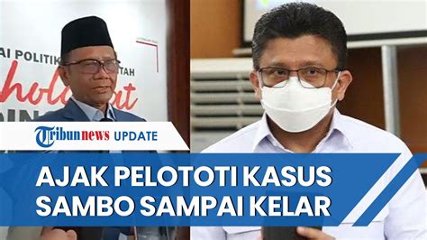 Takut Vonis Disunat Mahfud MD Ajak Publik Pelototi Terus Kasus Ferdy