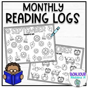 Reading Log Colouring Full School Year At Home Reading Tracker