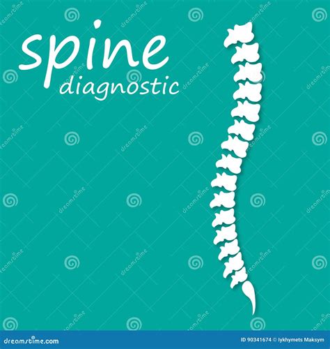 Vector Illustration Spine Diagnostic Symbol. Diagnostic Center Stock