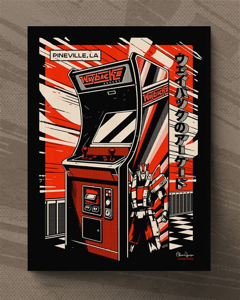 Wayback's Arcade Illustrated Poster by Chase Dyess on Dribbble