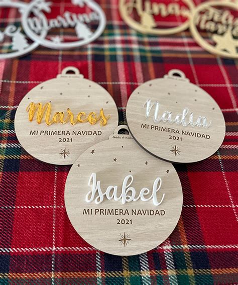 Bola De Navidad Personalizada Mi Primera Navidad Estrellitas