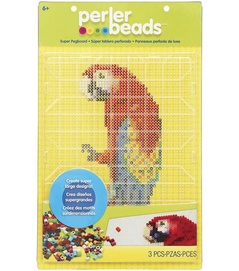 Perler Fun Fusion Bead Super Pegboard 1 Pkg Clear 10 5 X14 Joann Perler Beads Pegboard