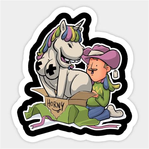 Horny Surprise V1 Horny Sticker TeePublic