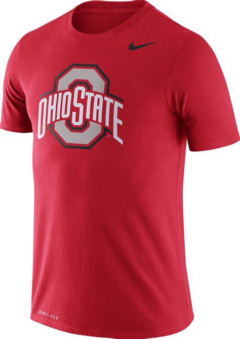 Nike Nike Mens Ohio State Buckeyes Scarlet Logo Dry Legend T Shirt