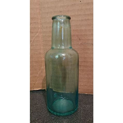 Antique Blueish Green Tournades Kitchen Bouquet Cork Glass Bottle On