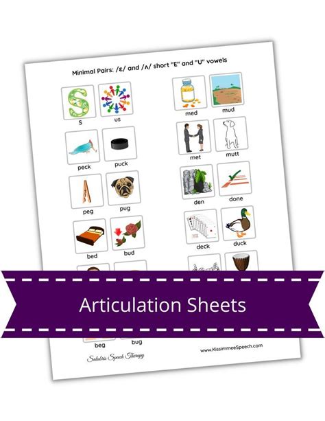 Minimal Pairs Long O U Vowels 2 Pages Speech Therapy