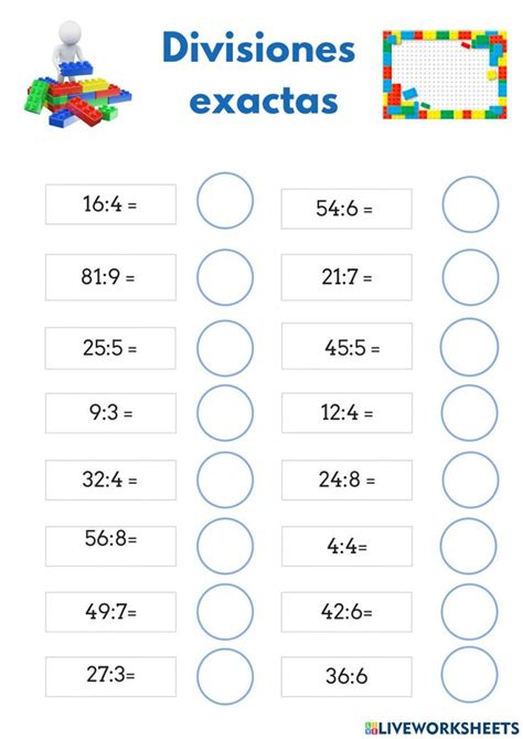 Divisiones exactas activity for 2º Videos tutorial School subjects