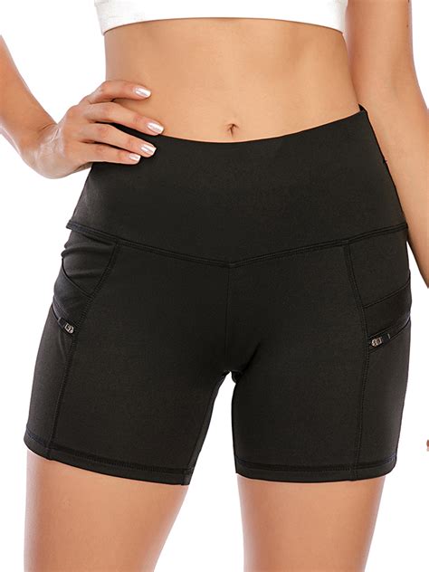 Dodoing Women Casual Push Up Fitness Tummy Control Yoga Shorts Running Gym Stretch Sports Short