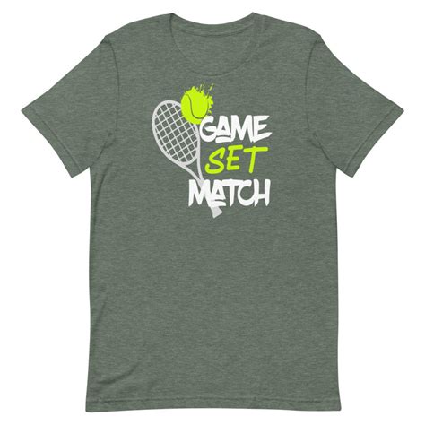 Tennis Game Set Match Design Gift for Tennis Players or Fans T-shirt - Etsy